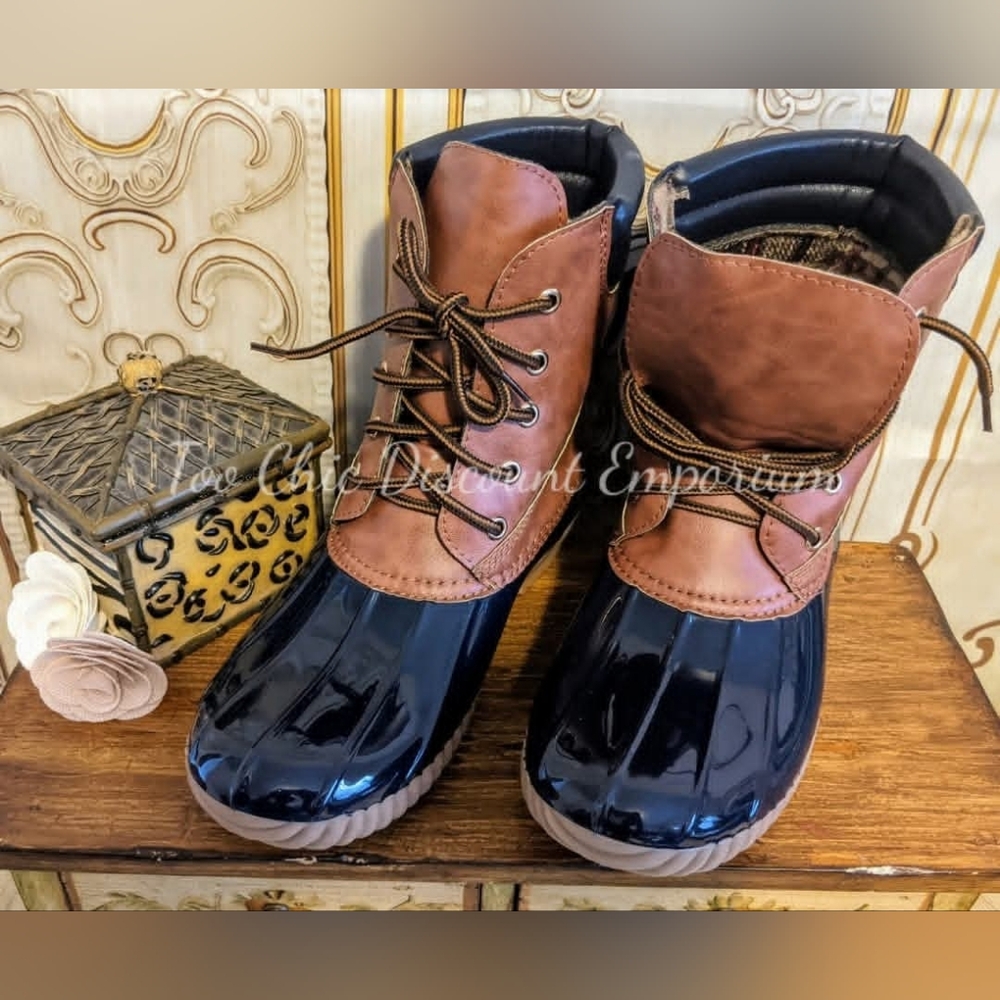Navy Duck Boots